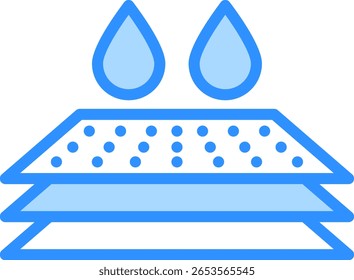 Membrane Icon Blue Color Vector Illustration