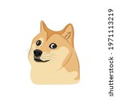 Meme Dog, Dogecoin, DOGE Cryptocurrency, Viral Meme, To The Moon, Funny Dog, Dog Illustration, Dog Vector, Cute Puppy, Shiba Inu, Japanese Breed, Vector Illustration