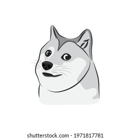 shibe meme black and white