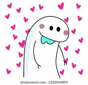 Meme Flork fall in love to valentine day. 