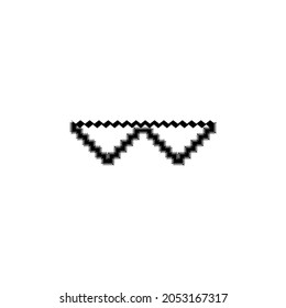 Meme glasses line icon. Simple stylesocial media poster background symbol. Logo design element. T-shirt printing. Vector for sticker.
