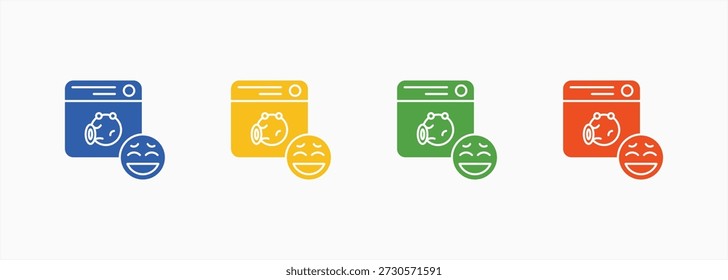 Meme Icon Set Color Multiple Style Collection