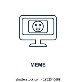 Meme icon. Simple element from social media collection. Creative Meme icon for web design, templates, infographics and more