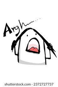 Meme internet: Angry Comic Vector sketch. Comic drawing.