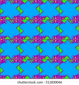 Memfis modern stylish texture. Futuristic abstract texture for backdrop. Geometric seamless ornament. Repeating decoration print. Seamless primitive geometric pattern. Trendy hipster seamless pattern.