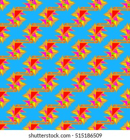 Memfis modern stylish texture. Futuristic abstract texture for backdrop. Geometric seamless ornament. Repeating decoration print. Seamless primitive geometric pattern. Trendy hipster seamless pattern.