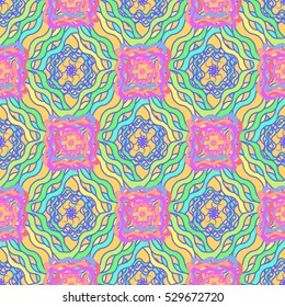 Memfis modern stylish texture. Futuristic abstract texture for backdrop. Geometric seamless ornament. Repeating decoration print. Seamless primitive geometric pattern. Trendy hipster seamless pattern.