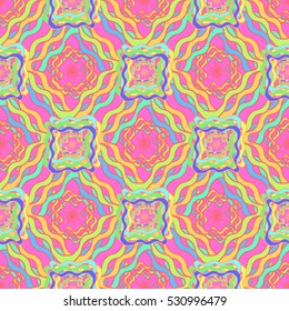 Memfis modern stylish texture. Futuristic abstract texture for backdrop. Geometric seamless ornament. Repeating decoration print. Seamless primitive geometric pattern. Trendy hipster seamless pattern.