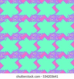 Memfis modern stylish texture. Futuristic abstract texture for backdrop. Geometric seamless ornament. Repeating decoration print. Seamless primitive geometric pattern. Trendy hipster seamless pattern.