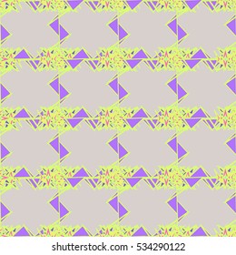 Memfis modern stylish texture. Futuristic abstract texture for backdrop. Geometric seamless ornament. Repeating decoration print. Seamless primitive geometric pattern. Trendy hipster seamless pattern.