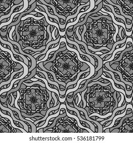 Memfis modern stylish texture. Futuristic abstract texture for backdrop. Geometric seamless ornament. Repeating decoration print. Seamless primitive geometric pattern. Trendy hipster seamless pattern.