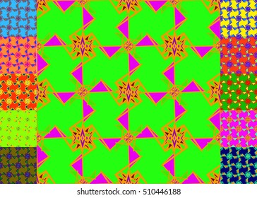 Memfis style abstract backdrop. Geometric seamless pattern. Repeating decoration print. Seamless primitive geometric pattern. Trendy hipster background.