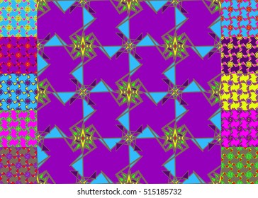 Memfis style abstract backdrop. Geometric seamless pattern. Repeating decoration print. Seamless primitive geometric background.