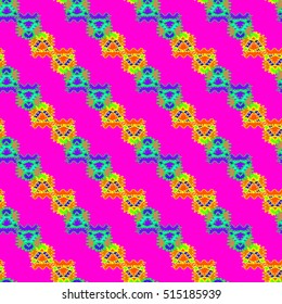 Memfis style abstract backdrop. Geometric seamless pattern. Repeating decoration print. Seamless primitive geometric background.