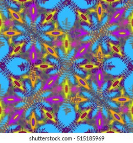 Memfis style abstract backdrop. Geometric seamless pattern. Repeating decoration print. Seamless primitive geometric background.
