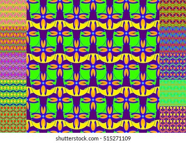 Memfis style abstract backdrop. Geometric seamless pattern. Repeating decoration print. Seamless primitive geometric background.