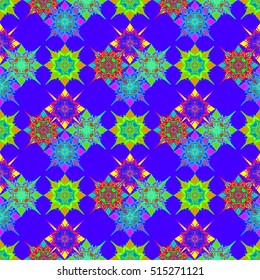 Memfis style abstract backdrop. Geometric seamless pattern. Repeating decoration print. Seamless primitive geometric background.