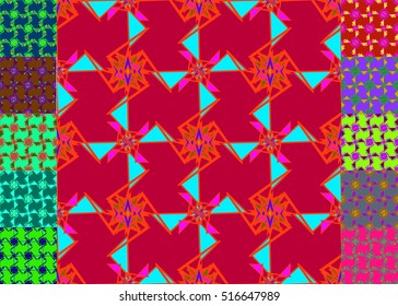 Memfis style abstract backdrop. Geometric seamless pattern. Repeating decoration print. Seamless primitive geometric background.