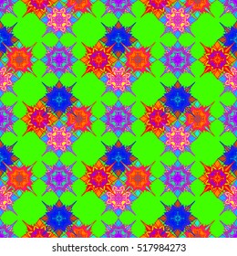 Memfis style abstract backdrop. Geometric seamless pattern. Repeating decoration print. Seamless primitive geometric background.