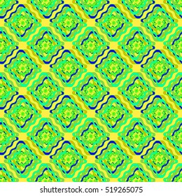 Memfis style abstract backdrop. Geometric seamless pattern. Repeating decoration print. Seamless primitive geometric background.