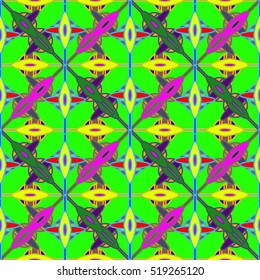 Memfis style abstract backdrop. Geometric seamless pattern. Repeating decoration print. Seamless primitive geometric background.