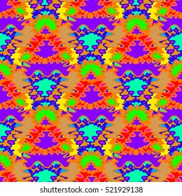 Memfis style abstract backdrop. Geometric seamless pattern. Repeating decoration print. Seamless primitive geometric background.
