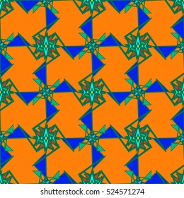 Memfis style abstract backdrop. Geometric seamless pattern. Repeating decoration print. Seamless primitive geometric background.