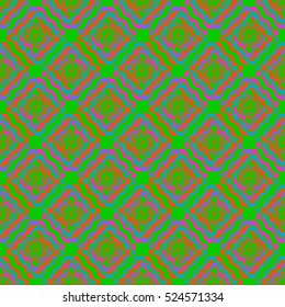 Memfis style abstract backdrop. Geometric seamless pattern. Repeating decoration print. Seamless primitive geometric background.