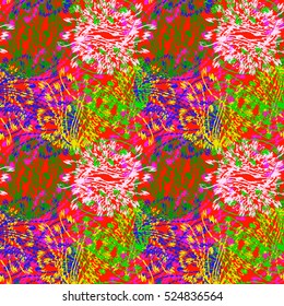 Memfis style abstract backdrop. Geometric seamless pattern. Repeating decoration print. Seamless primitive geometric background.