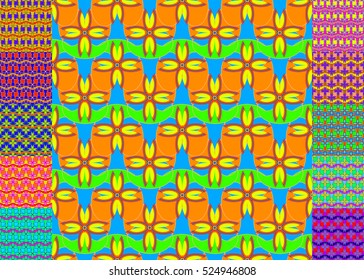 Memfis style abstract backdrop. Geometric seamless pattern. Repeating decoration print. Seamless primitive geometric background.