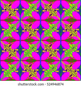 Memfis style abstract backdrop. Geometric seamless pattern. Repeating decoration print. Seamless primitive geometric background.