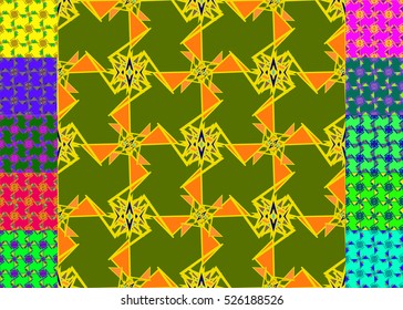 Memfis style abstract backdrop. Geometric seamless pattern. Repeating decoration print. Seamless primitive geometric background.