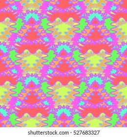 Memfis style abstract backdrop. Geometric seamless pattern. Repeating decoration print. Seamless primitive geometric background.