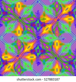 Memfis style abstract backdrop. Geometric seamless pattern. Repeating decoration print. Seamless primitive geometric background.