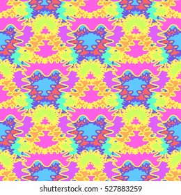 Memfis style abstract backdrop. Geometric seamless pattern. Repeating decoration print. Seamless primitive geometric background.