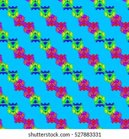 Memfis style abstract backdrop. Geometric seamless pattern. Repeating decoration print. Seamless primitive geometric background.