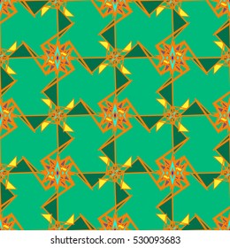 Memfis style abstract backdrop. Geometric seamless pattern. Repeating decoration print. Seamless primitive geometric background.