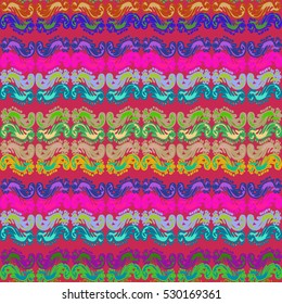 Memfis style abstract backdrop. Geometric seamless pattern. Repeating decoration print. Seamless primitive geometric background.