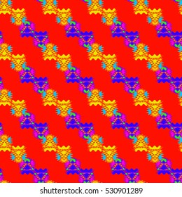 Memfis style abstract backdrop. Geometric seamless pattern. Repeating decoration print. Seamless primitive geometric background.