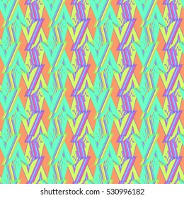 Memfis style abstract backdrop. Geometric seamless pattern. Repeating decoration print. Seamless primitive geometric background.