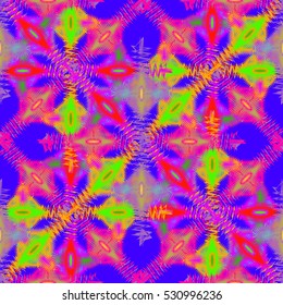 Memfis style abstract backdrop. Geometric seamless pattern. Repeating decoration print. Seamless primitive geometric background.