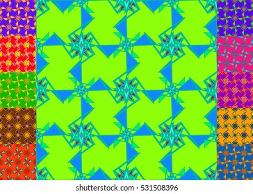 Memfis style abstract backdrop. Geometric seamless pattern. Repeating decoration print. Seamless primitive geometric background.