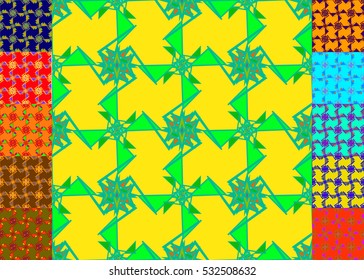 Memfis style abstract backdrop. Geometric seamless pattern. Repeating decoration print. Seamless primitive geometric background.