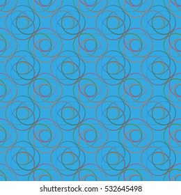 Memfis style abstract backdrop. Geometric seamless pattern. Repeating decoration print. Seamless primitive geometric background.