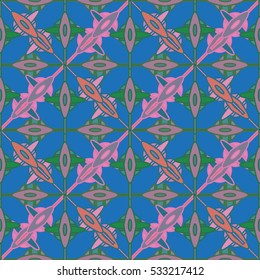 Memfis style abstract backdrop. Geometric seamless pattern. Repeating decoration print. Seamless primitive geometric background.