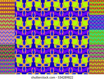Memfis style abstract backdrop. Geometric seamless pattern. Repeating decoration print. Seamless primitive geometric background.