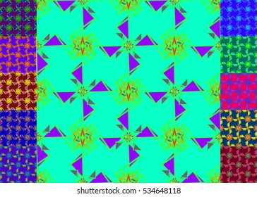 Memfis style abstract backdrop. Geometric seamless pattern. Repeating decoration print. Seamless primitive geometric background.