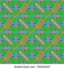 Memfis style abstract backdrop. Geometric seamless pattern. Repeating decoration print. Seamless primitive geometric background.
