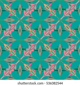 Memfis style abstract backdrop. Geometric seamless pattern. Repeating decoration print. Seamless primitive geometric background.