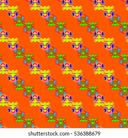 Memfis style abstract backdrop. Geometric seamless pattern. Repeating decoration print. Seamless primitive geometric background.